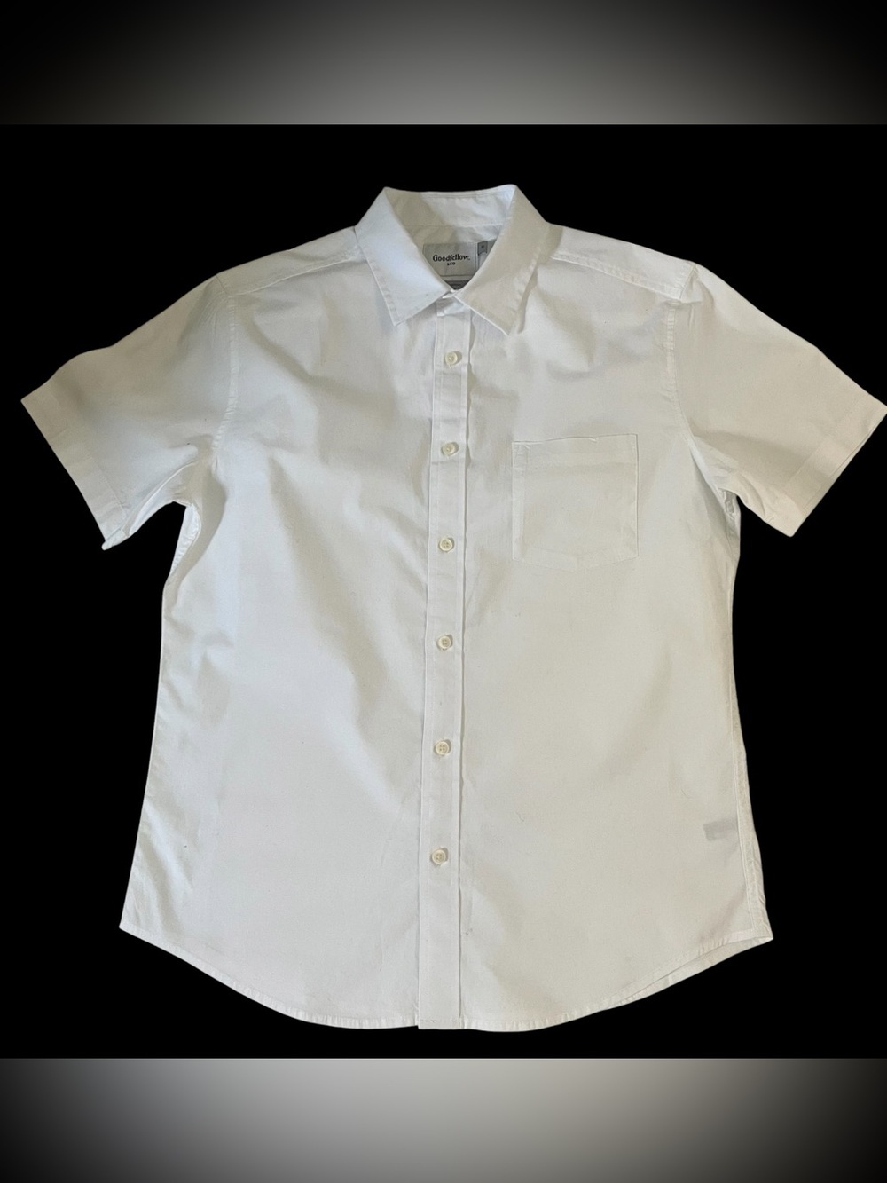 Goodfellow & Co White Short-Sleeve Button-Down Shirt